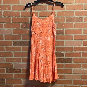 Coral and white beach themed dress